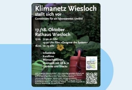 Veranstaltungsplakat zur den Aktionstagen des Klimanetzes.