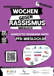 Veranstaltungsplakat zu den Wochen gegen Rassismus Wiesloch