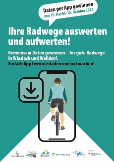Plakat mit dem Text: Ihre Radwege auswerten und aufwerten!
