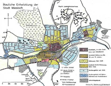 Planzeichnung zur baulichen Entwicklung der Stadt Wiesloch