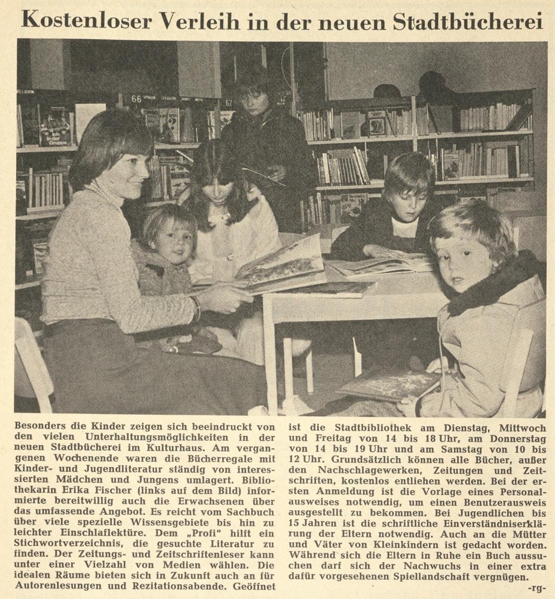 Presseartikel der Wiewo von Dezember 1975.