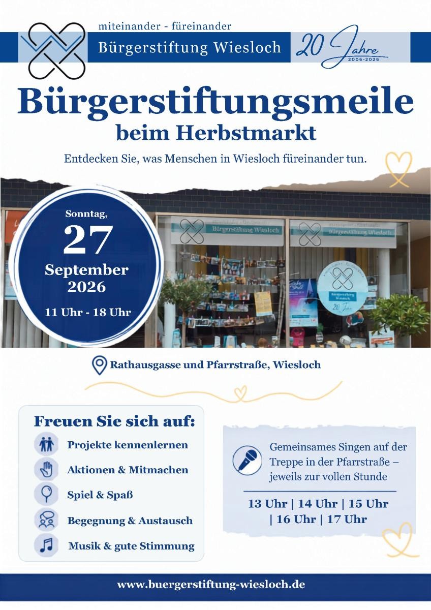 Veranstaltungsplakat zur Bürgerstiftungsmeile