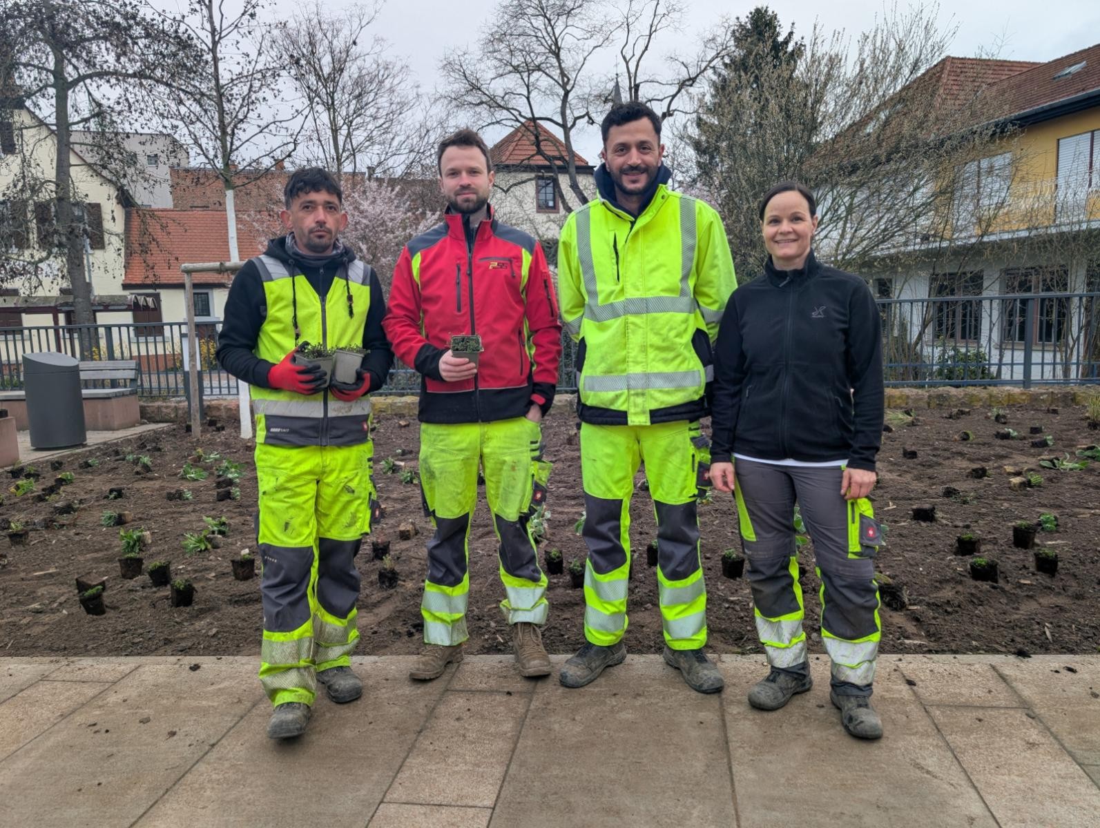 Foto einiger Mitarbeitenden der Stadtgärtnerei.
