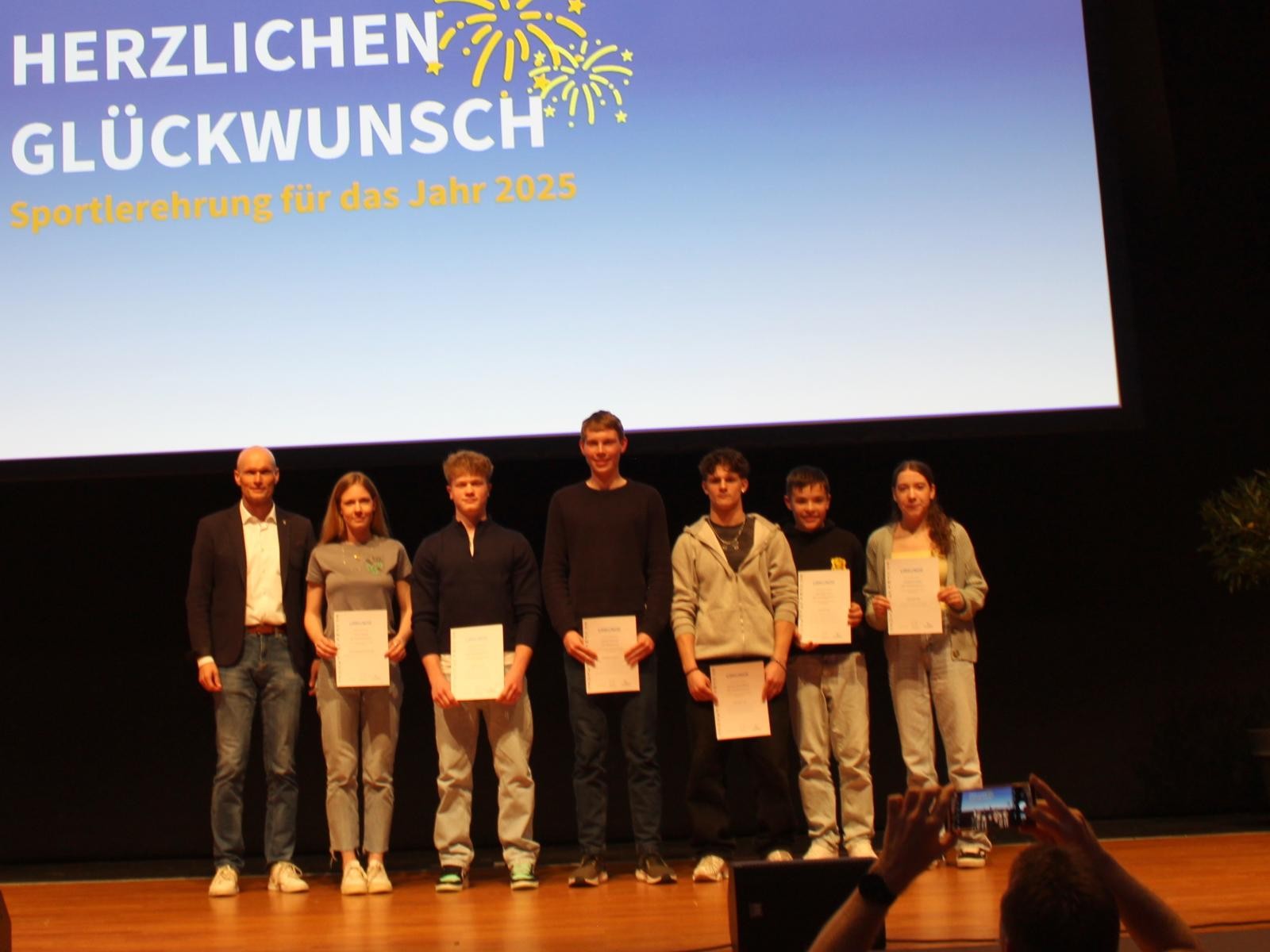 Ehrung der Europa- und Weltmeister:innen.