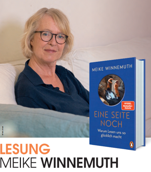 Portrait Meike Winnemuth mit Buchcover