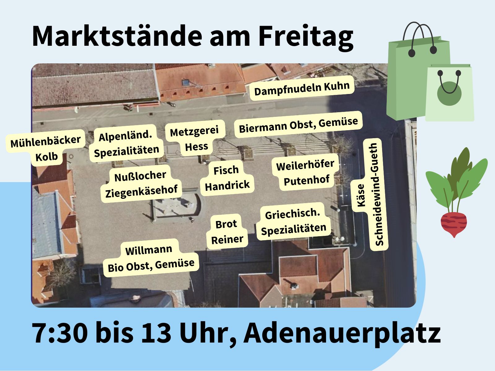 Übersichtsplan der Stände am Freitag