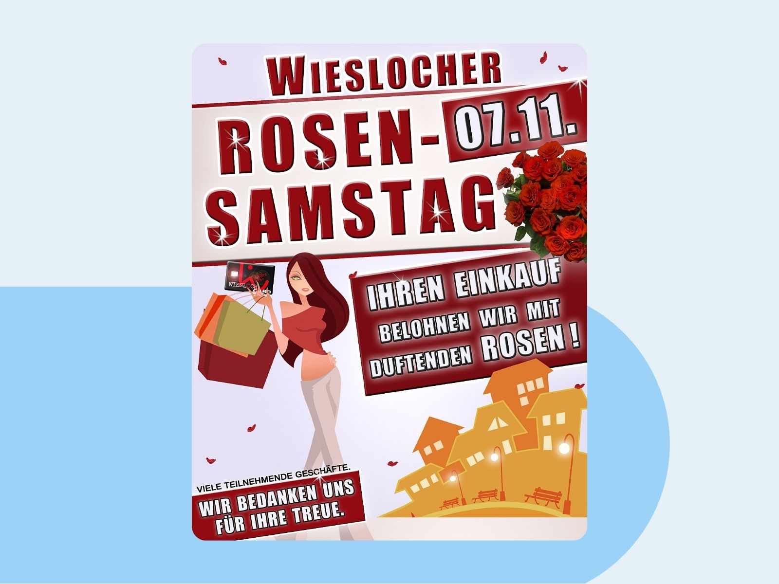 Veranstaltungsplakat zum Rosensamstag.