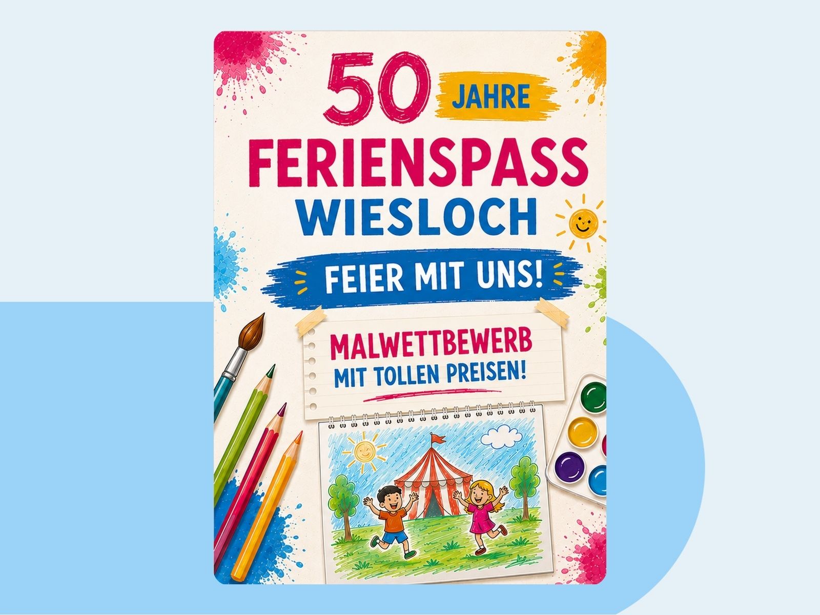 Plakat zum Malwettbewerb.