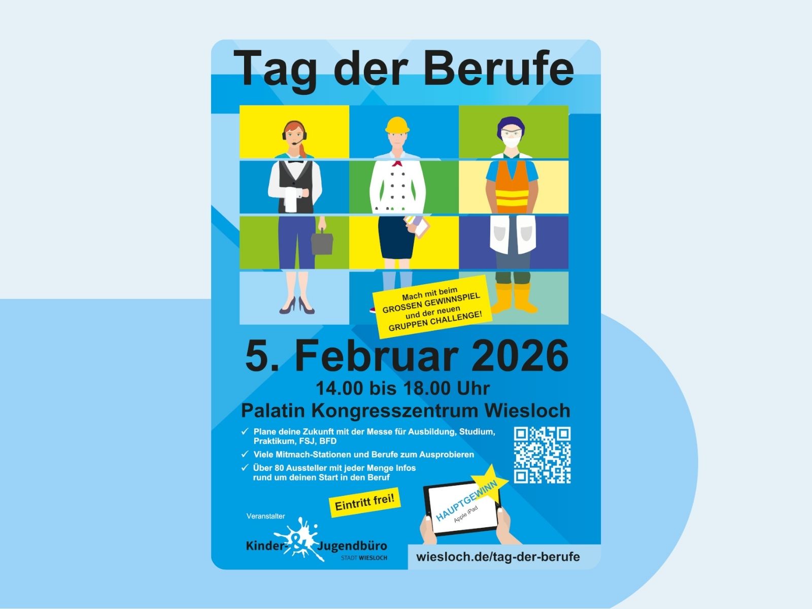 Veranstaltungsplakat mit Schriftzug "Tag der Berufe 5. Februar 2026"