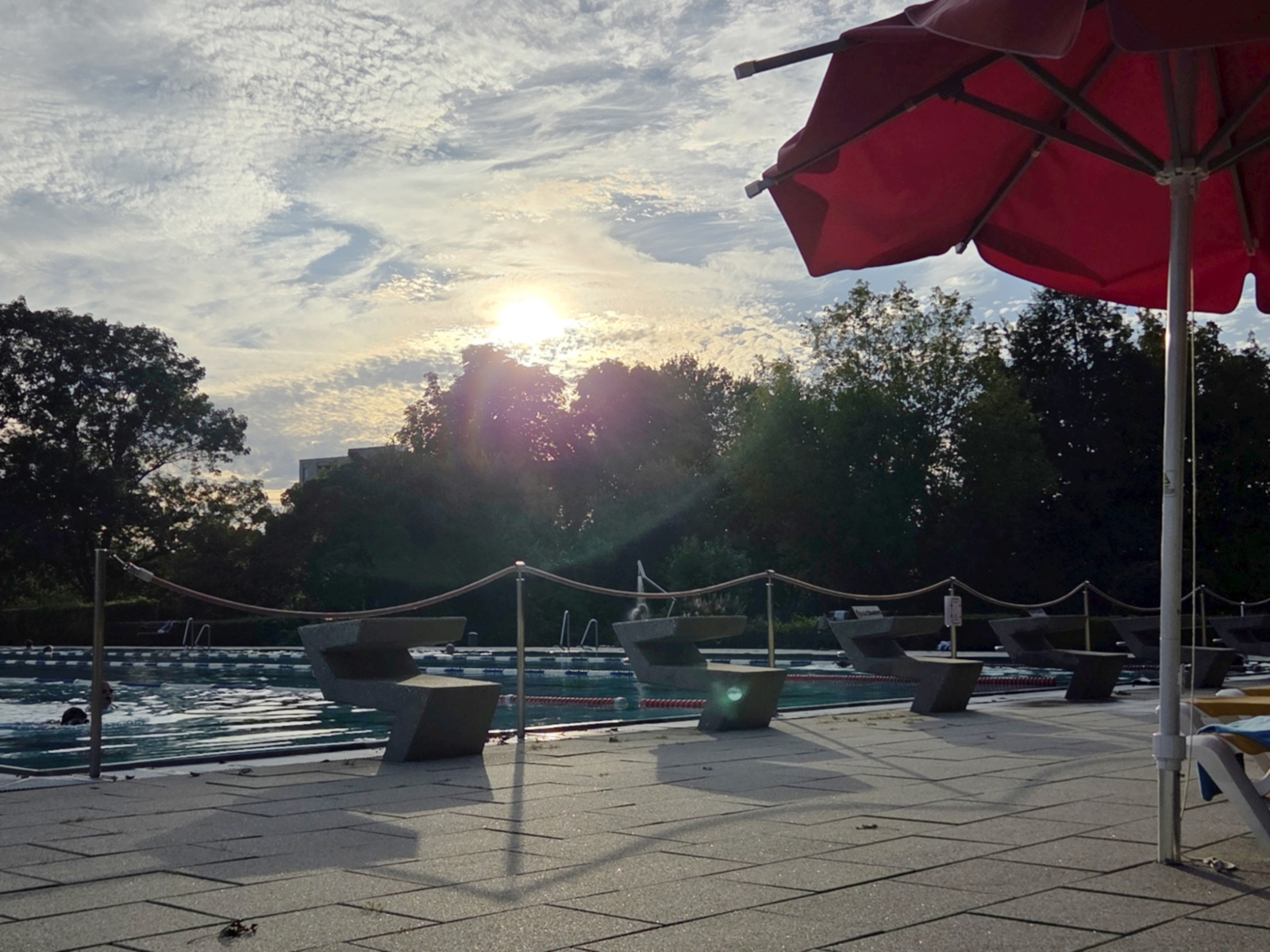 Abendsonne im WieTalBad.