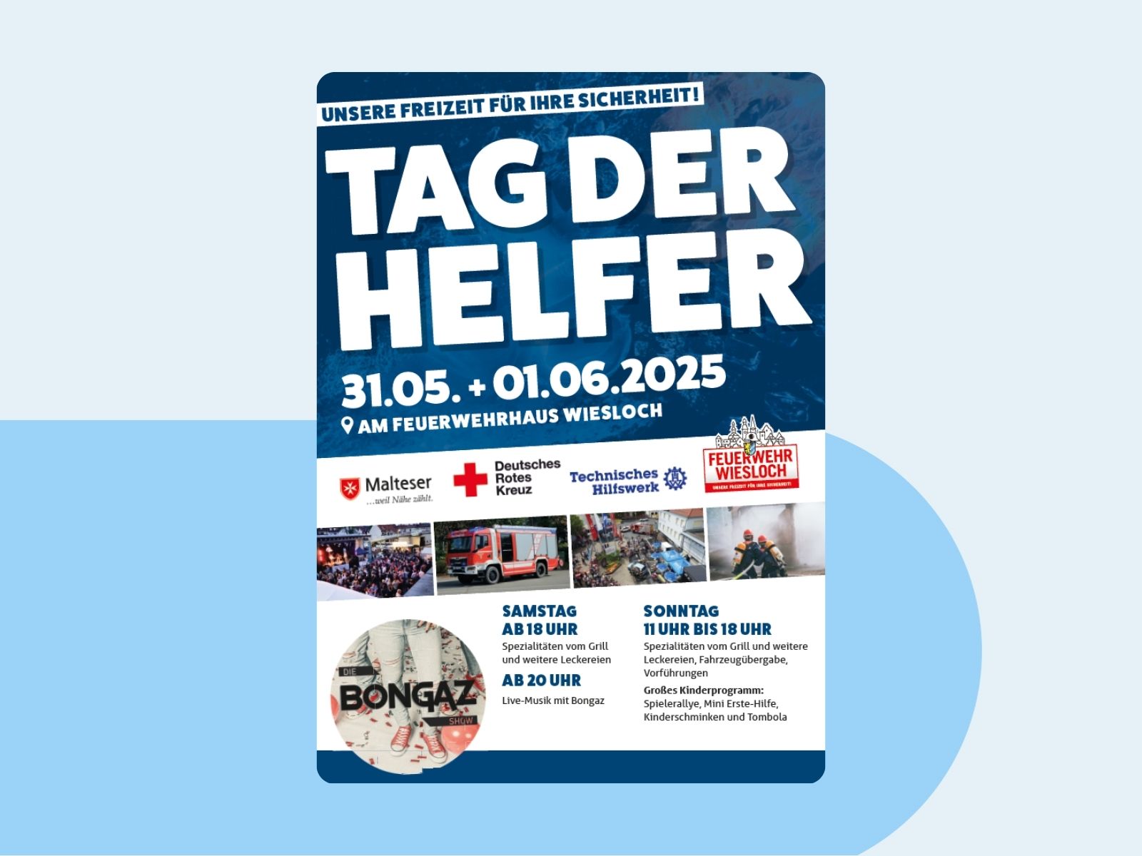 Veranstaltungsplakat zum Tag der Helfer. Veranstaltungsplakat zum Tag der Helfer.