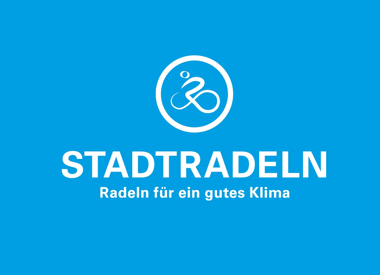 Logo Stadtradeln, mit Textzusatz: Radeln für ein gutes Klima.