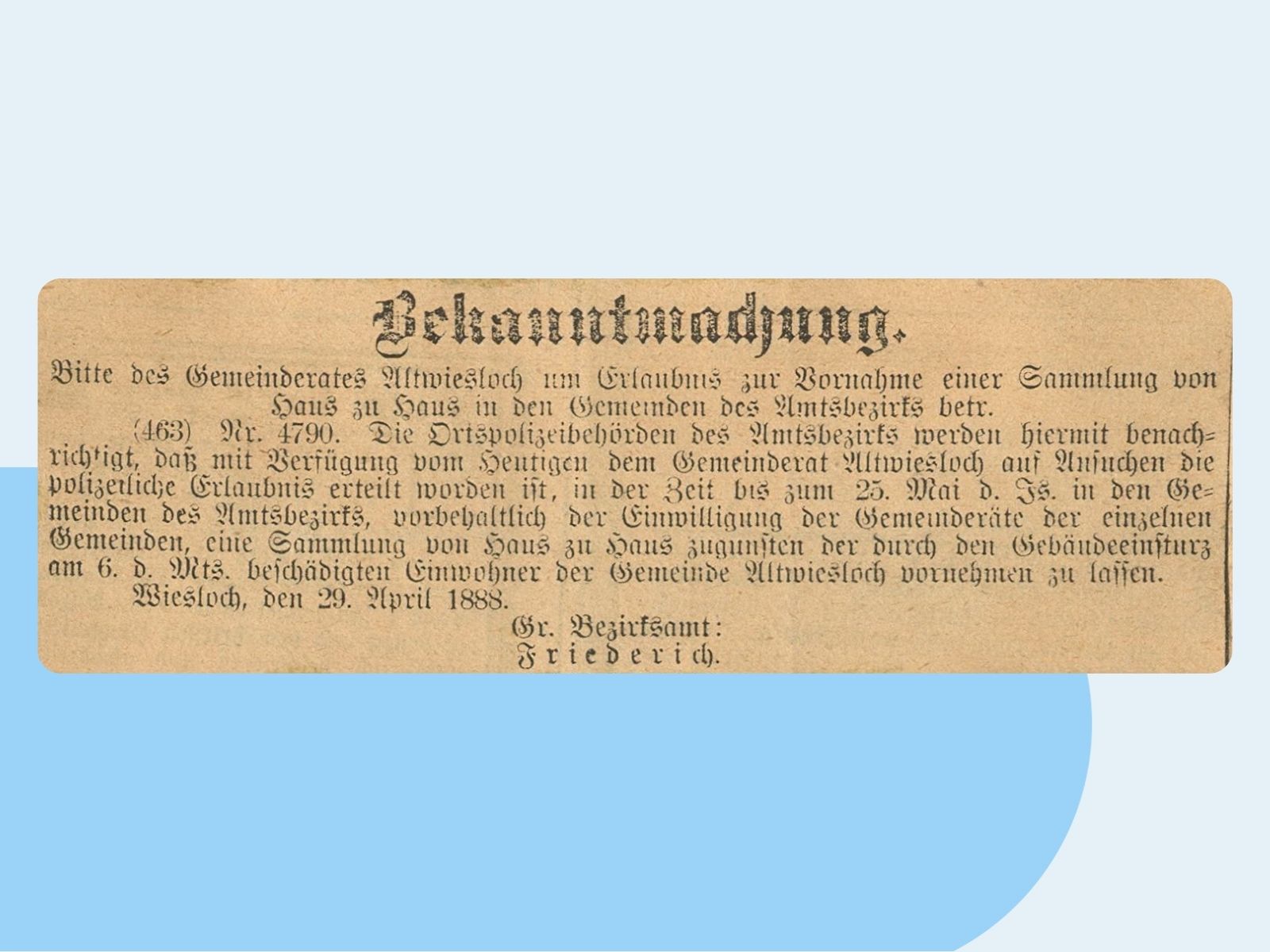 Der Wieslocher Bürgermeister Philipp Hilswicht beim Spatenstich für den Kindergarten in Frauenweiler im Dezember 1961. 