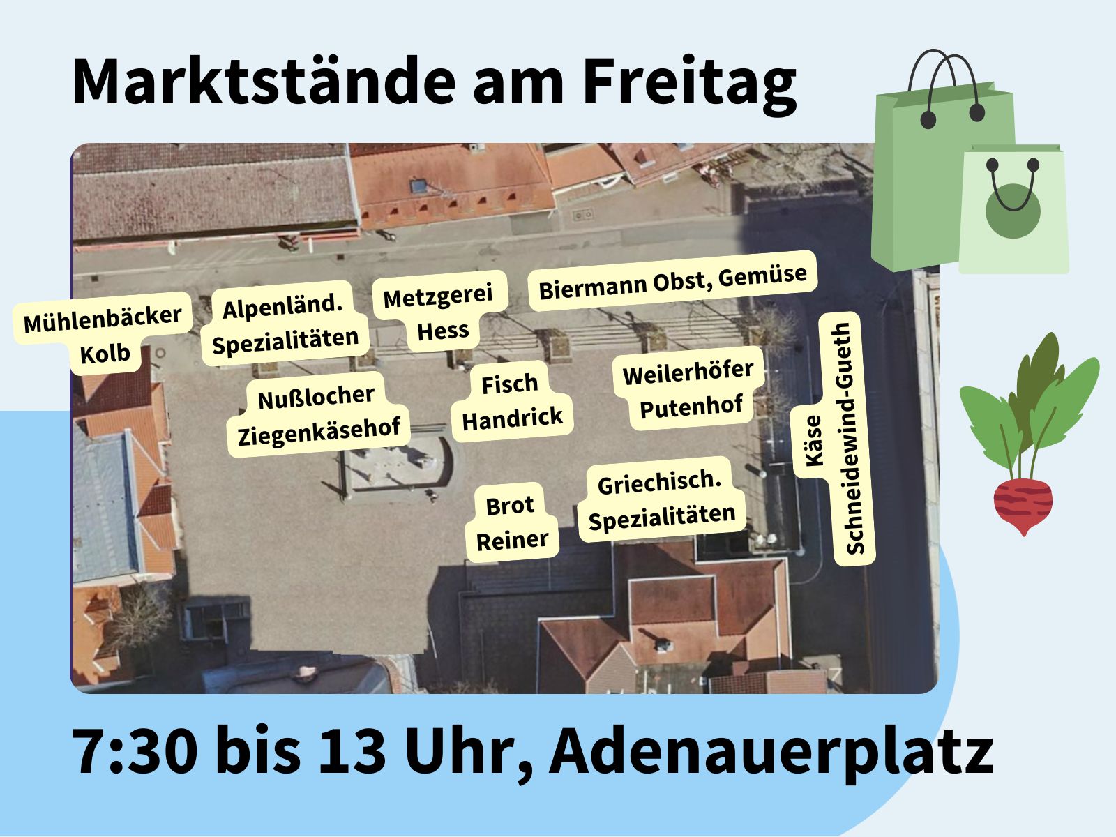Übersichtsplan der Stände am Freitag