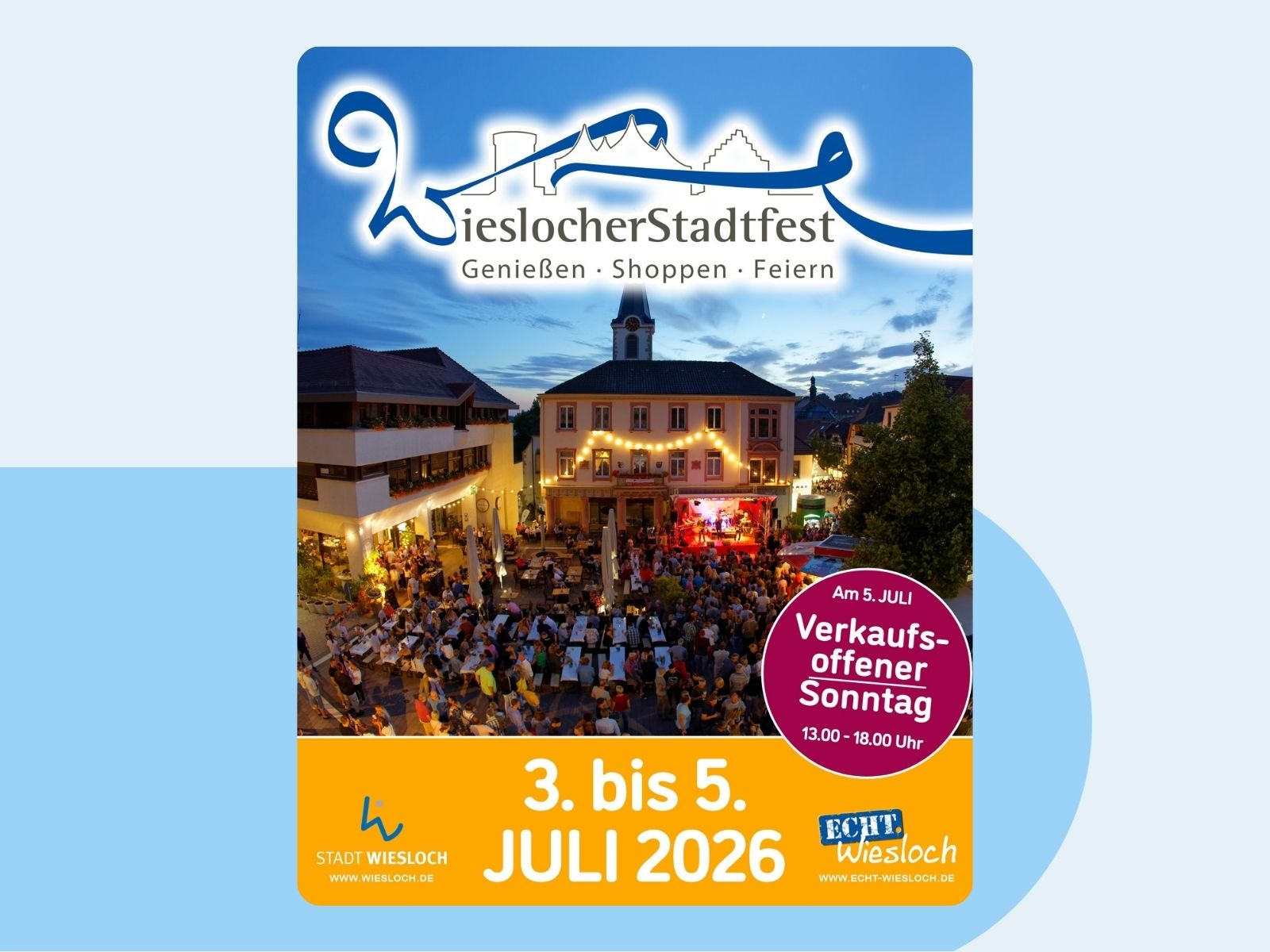 Veranstaltungsplakat zum Wieslocher Stadtfest