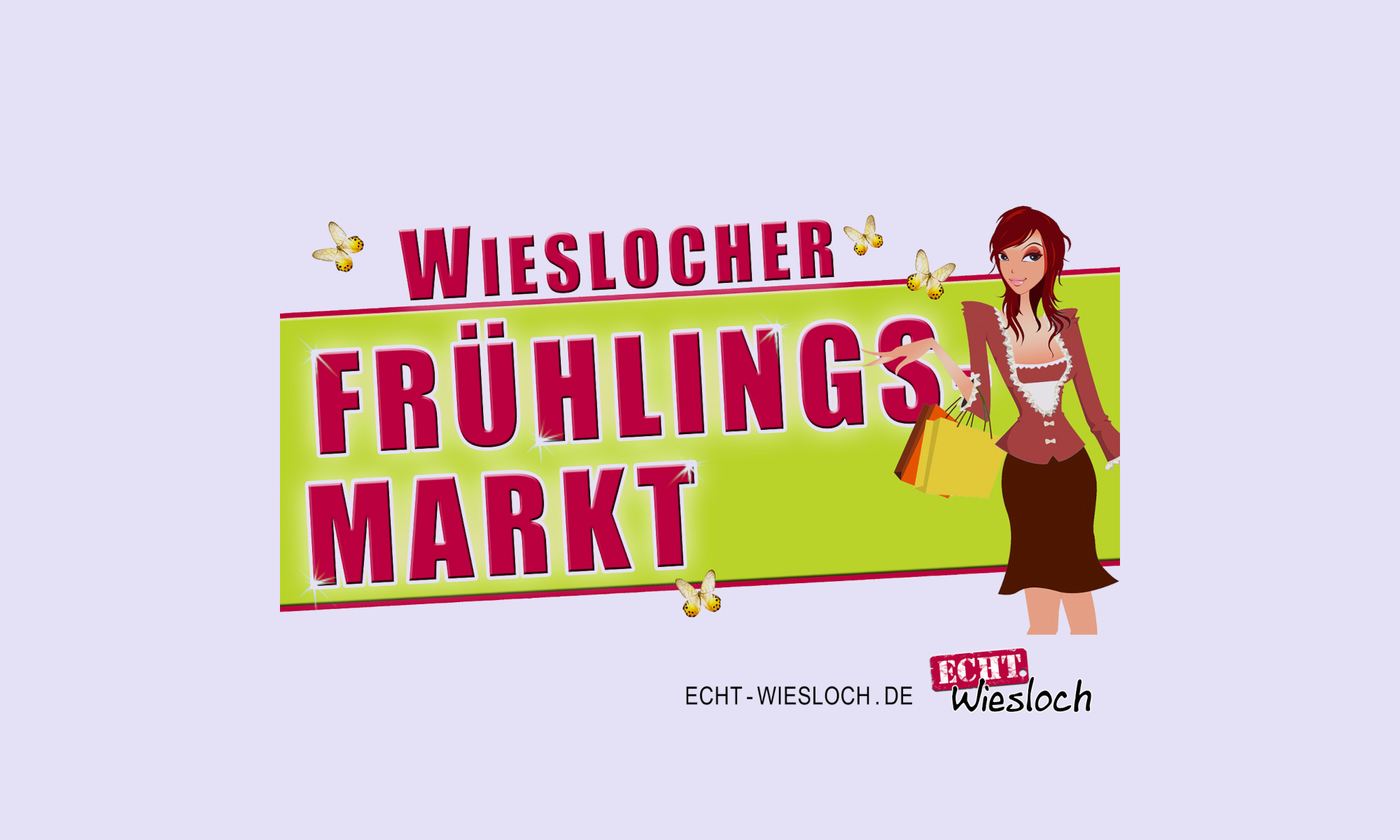 Schriftzug "Wieslocher Blumengrüße"