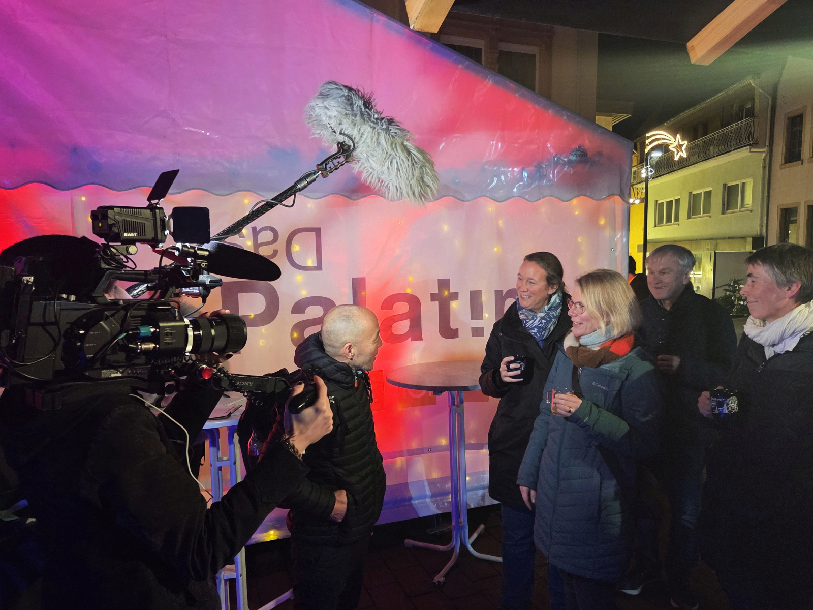 Filmteam der SWR-Landesschau zu Besuch in Wiesloch.